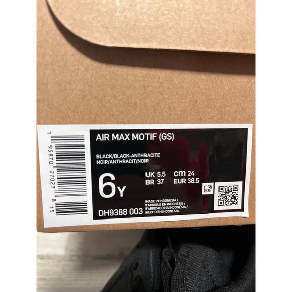 Nike Air Max Motif (GS) DH9388 003 kids size 6Y sneakers - Picture 6 of 8